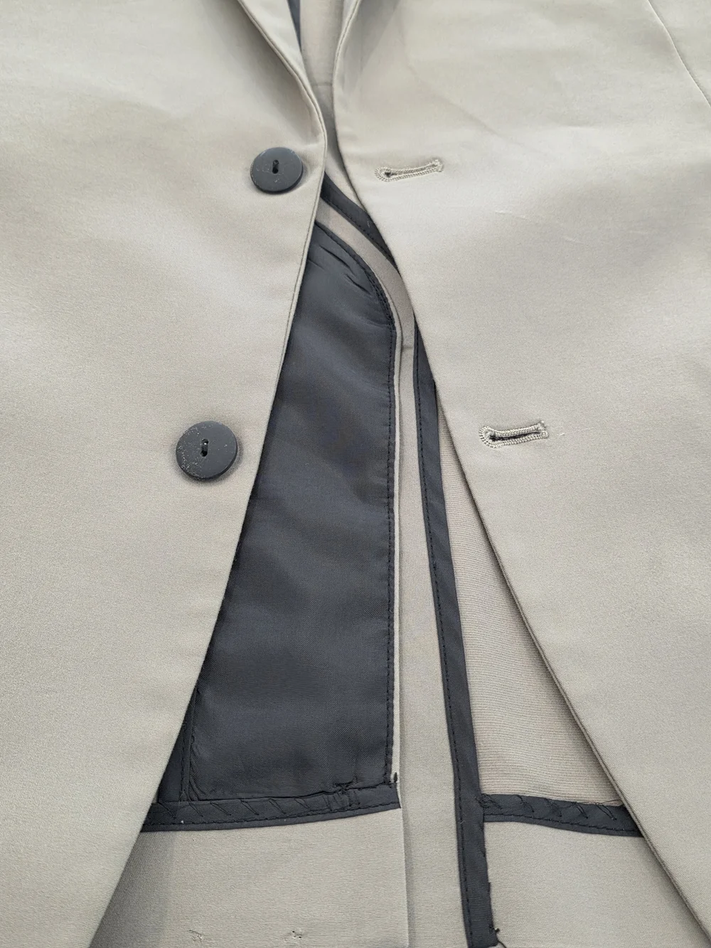 XL Men's Alfani Casual Blazer Khaki Tan Cotton Blend 2 Button Sport Coat 44-46